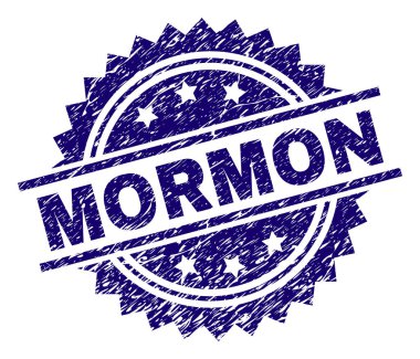 Dokulu Mormon damga mühür çizik