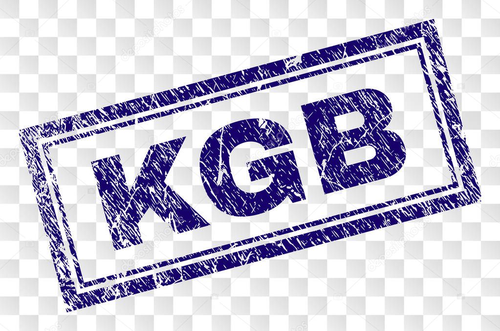 Grunge KGB Rectangle Stamp