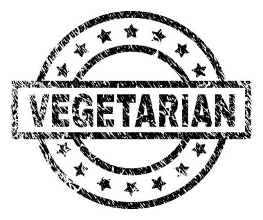 Grunge vejetaryen damga mühür dokulu