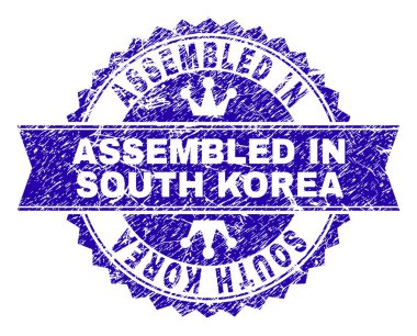 Güney Kore damga mühür kurdele ile toplandı dokulu çizik