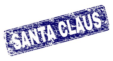 Yuvarlatılmış dikdörtgen damga çizilmiş Noel Baba çerçeveli