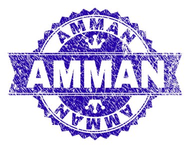 Grunge Amman damga mühür kurdele ile dokulu