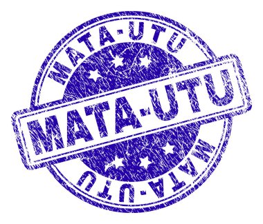 Çizik dokulu Mata-Utu damga mühür