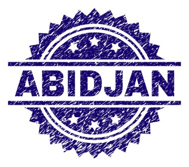 Grunge Abidjan damga mühür dokulu