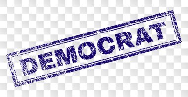Çizik Demokrat dikdörtgen damgası