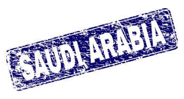 Yuvarlatılmış dikdörtgen damga grunge Suudi Arabistan çerçeveli