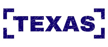 Grunge Texas damga mühür köşeler arasında dokulu