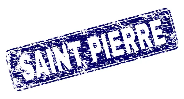 Yuvarlatılmış dikdörtgen damga çizilmiş Saint Pierre çerçeveli