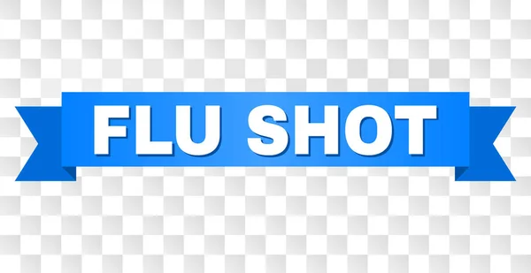 Modrá stuha s chřipka Shot titul — Stockový vektor