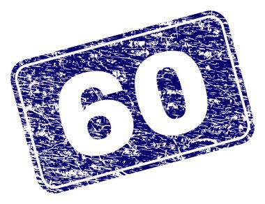 Yuvarlatılmış dikdörtgen damga çizilmiş 60 çerçeveli