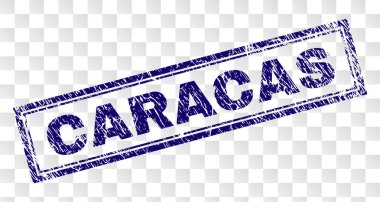 Grunge Caracas dikdörtgen damgası