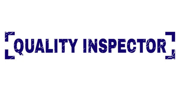 Porysowana teksturowanej jakości Inspektor plombie pomiędzy narożnikami — Wektor stockowy