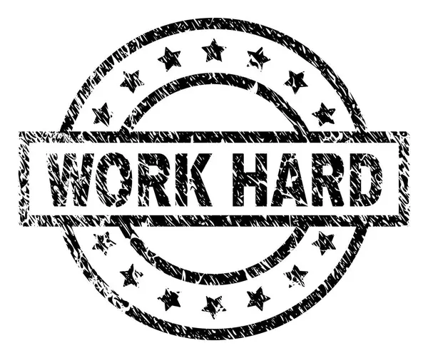 ตราประทับแสตมป์ WORK HARD — ภาพเวกเตอร์สต็อก