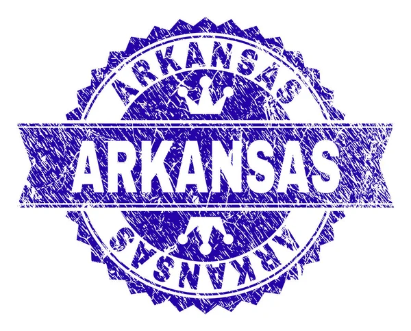 Grunge texturált Arkansas pecsétbélyeg szalaggal — Stock Vector