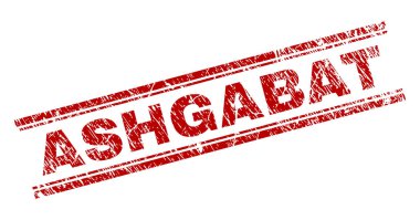 Dokulu Aşkabat damga mühür çizik