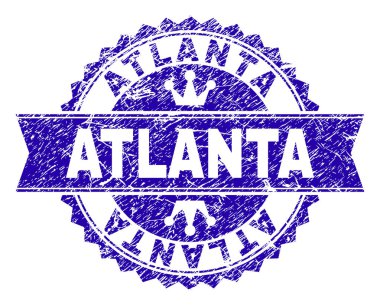 Dokulu Atlanta damga mühür kurdele ile çizik