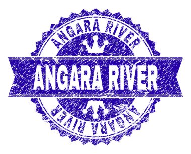 Dokulu Angara Nehri damga mühür kurdele ile çizik