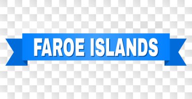 Faroe Adaları başlık ile mavi şerit