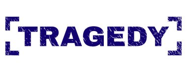 Dokulu trajedi damga mühür köşeler arasında çizik