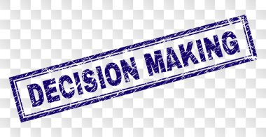 Çizilmiş karar verme dikdörtgen damgası