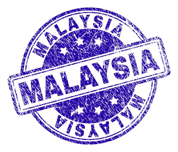 Segel Stamp MALAYSIA Tergores - Stok Vektor