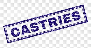 Grunge Castries dikdörtgen damgası