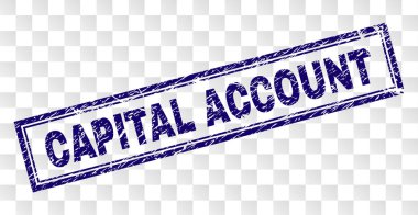 Grunge sermaye hesabı dikdörtgen damgası