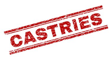 Dokulu Castries damga mühür çizik