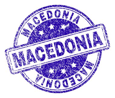 Grunge Makedonya damga mühür dokulu