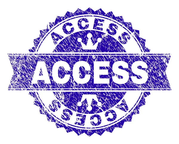 Grunge erişim damga mühür kurdele ile dokulu