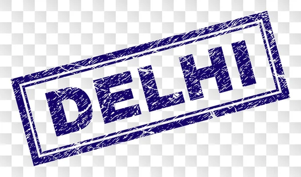 Grunge Delhi dikdörtgen damgası