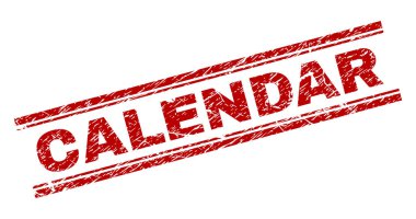 Dokulu takvimi damga mühür çizik