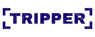 Dokulu Tripper damga mühür köşeler arasında çizik