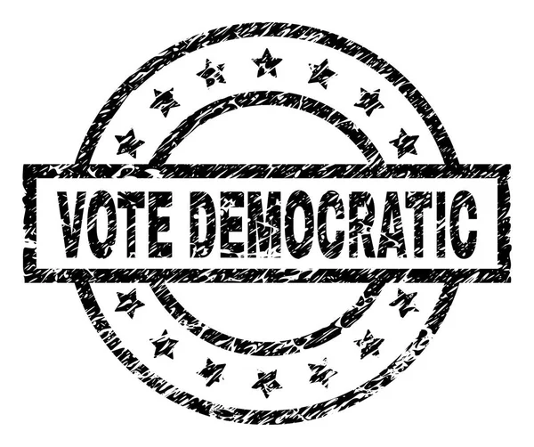 划伤的纹理选票民主邮票印章 — 图库矢量图片