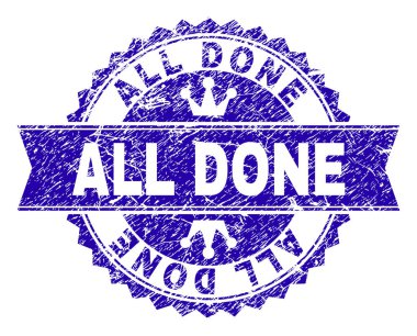 Grunge tüm bitmiş damga mühür kurdele ile dokulu