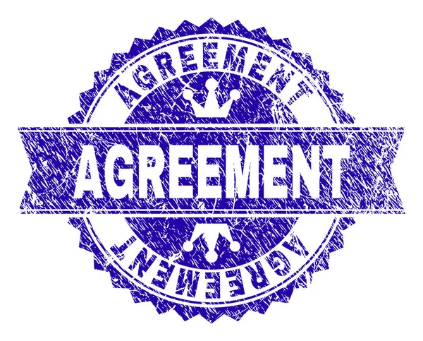 Grunge sözleşmesi damga mühür kurdele ile dokulu