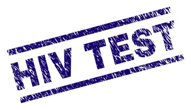 Dokulu HIV testi damga mühür çizik