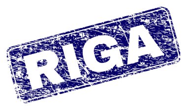 Yuvarlatılmış dikdörtgen damga çizilmiş Riga çerçeveli