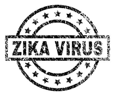 Dokulu Zika virüs damga mühür çizik