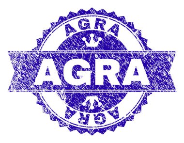 Dokulu Agra damga mühür kurdele ile çizik