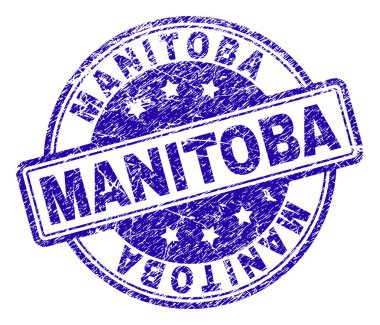 Dokulu Manitoba damga mühür çizik