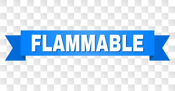 Bande Bleue avec Titre FLAMMABLE — Image vectorielle