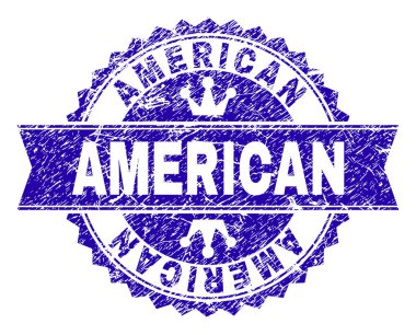 Kurdele ile dokulu Amerikan damga mühür çizik