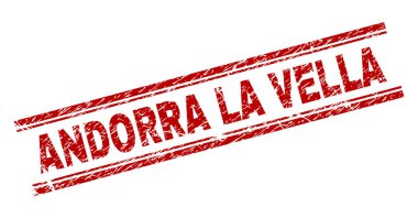 Grunge Andorra La Vella damga mühür dokulu