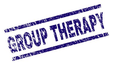 Grup terapisi damga mühür grunge dokulu