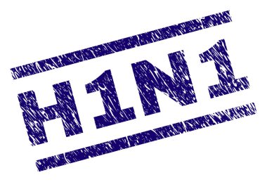 Dokulu H1n1 damga mühür çizik