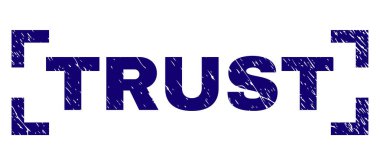 Grunge güven damga mühür köşeler arasında dokulu