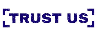 Dokulu güven bize mühür köşeler arasında pul çizik