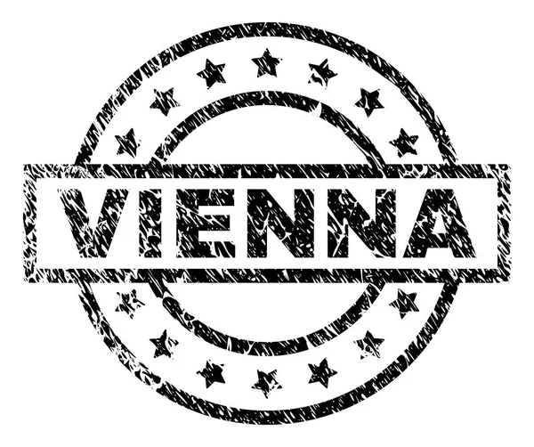 Sello de sello de VIENA con textura rayada — Archivo Imágenes Vectoriales