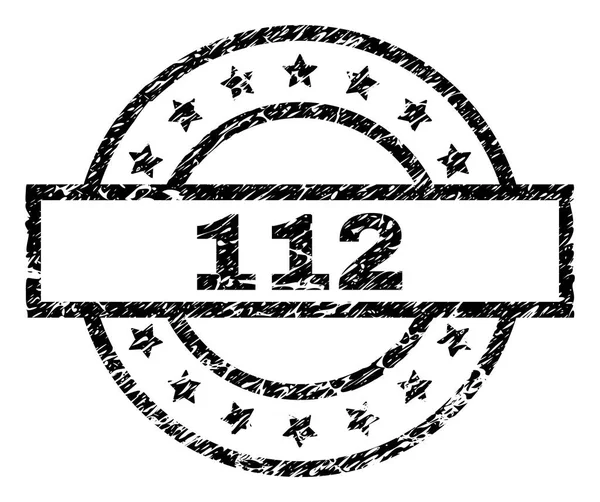 Sello de sello con textura rallada 112 — Archivo Imágenes Vectoriales